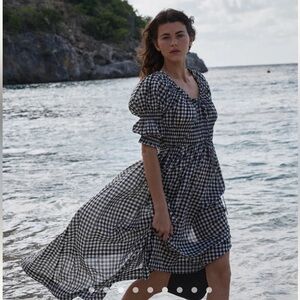 NWT Doen Ischia Noir Greta Gingham M